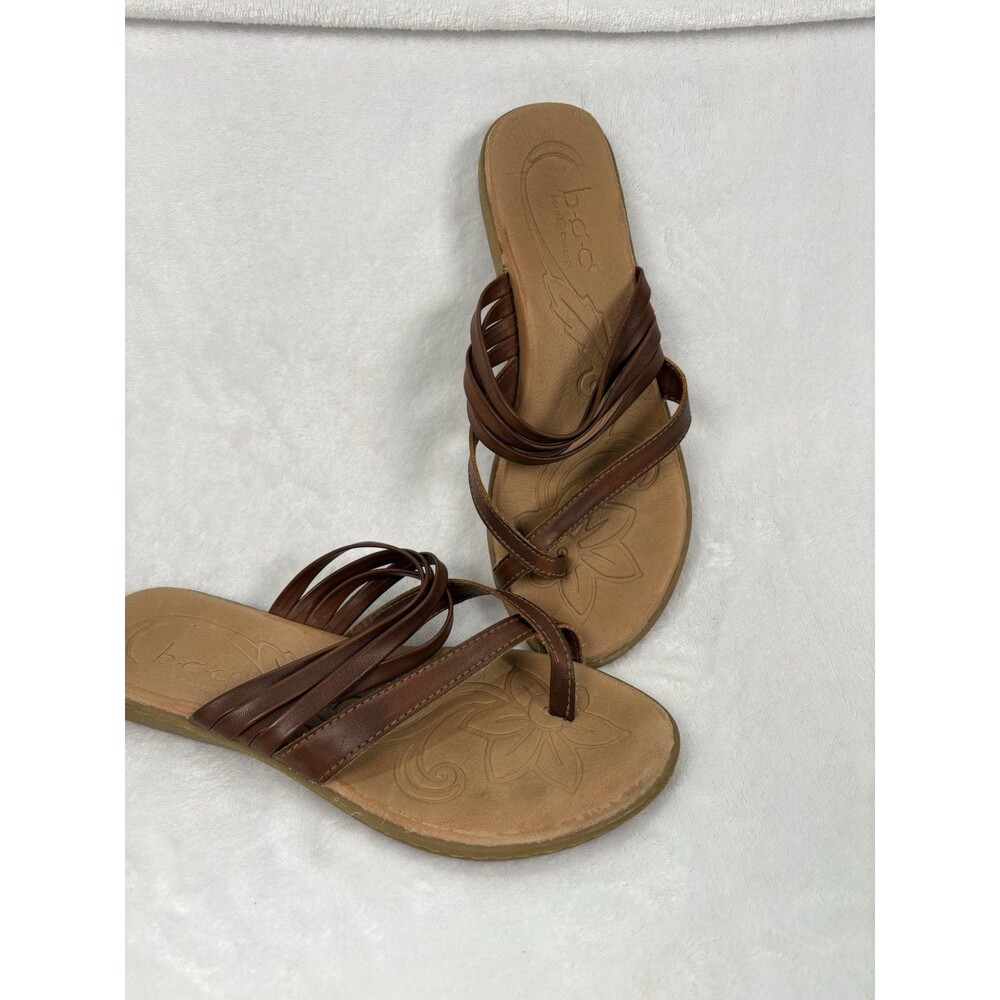 BOC Born Concept Sandal Alisha Women's Sz 9M Brown Toe Loop Strappy Comfort Flat